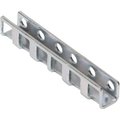 Rack Solutions 2U Tall, 0.59In Wide Metal Bracket, Clear Zinc, Converts Round Hole 2UBRK-059-FULL